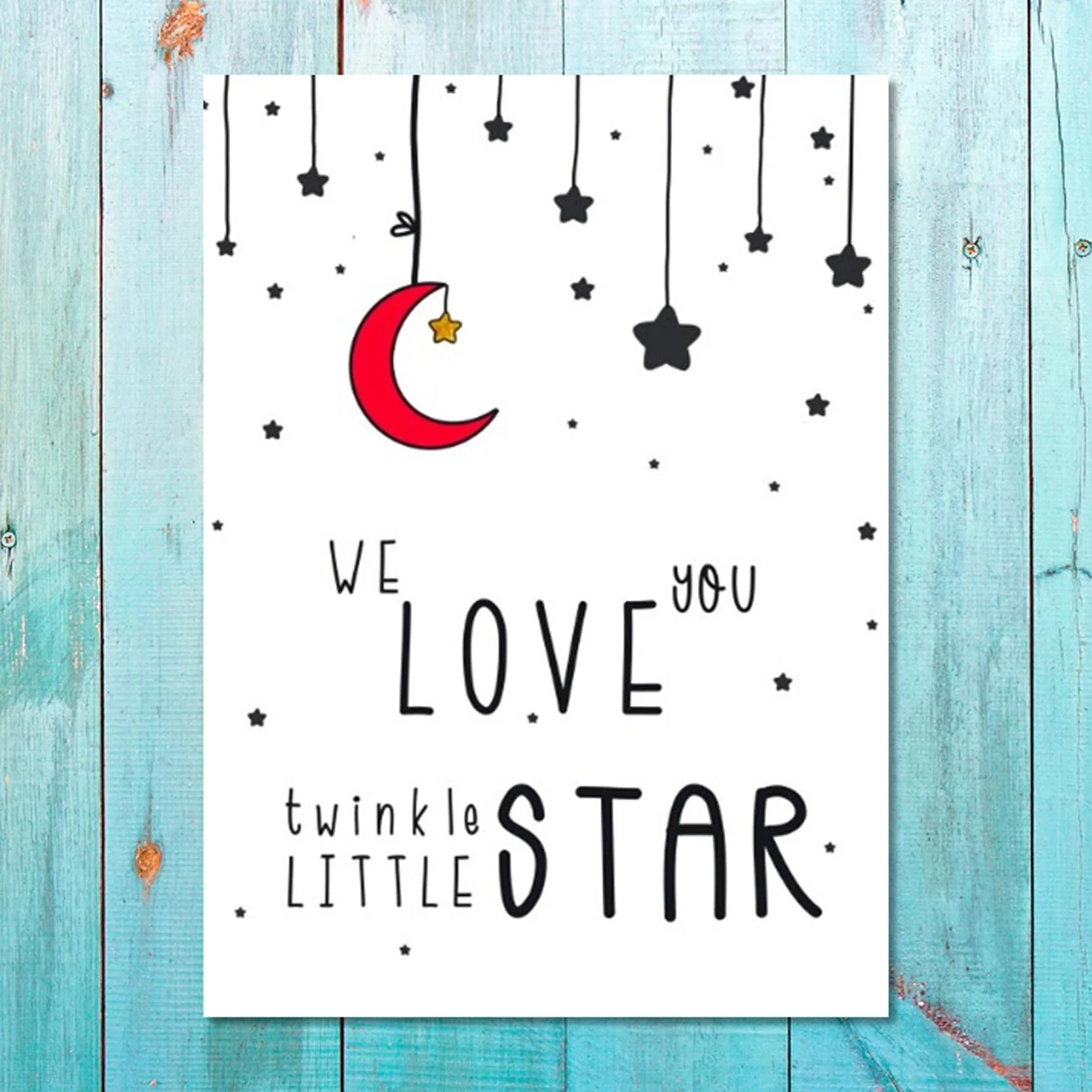 Unisex: Set of 1 - We love you twinkle little Star (Available in 2 colors)