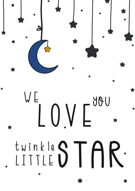 Unisex: Set of 1 - We love you twinkle little Star (Available in 2 colors) - Image 2