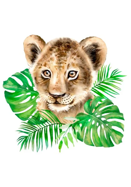 Unisex: Set of 3 - African Watercolor Baby Animals - Image 4