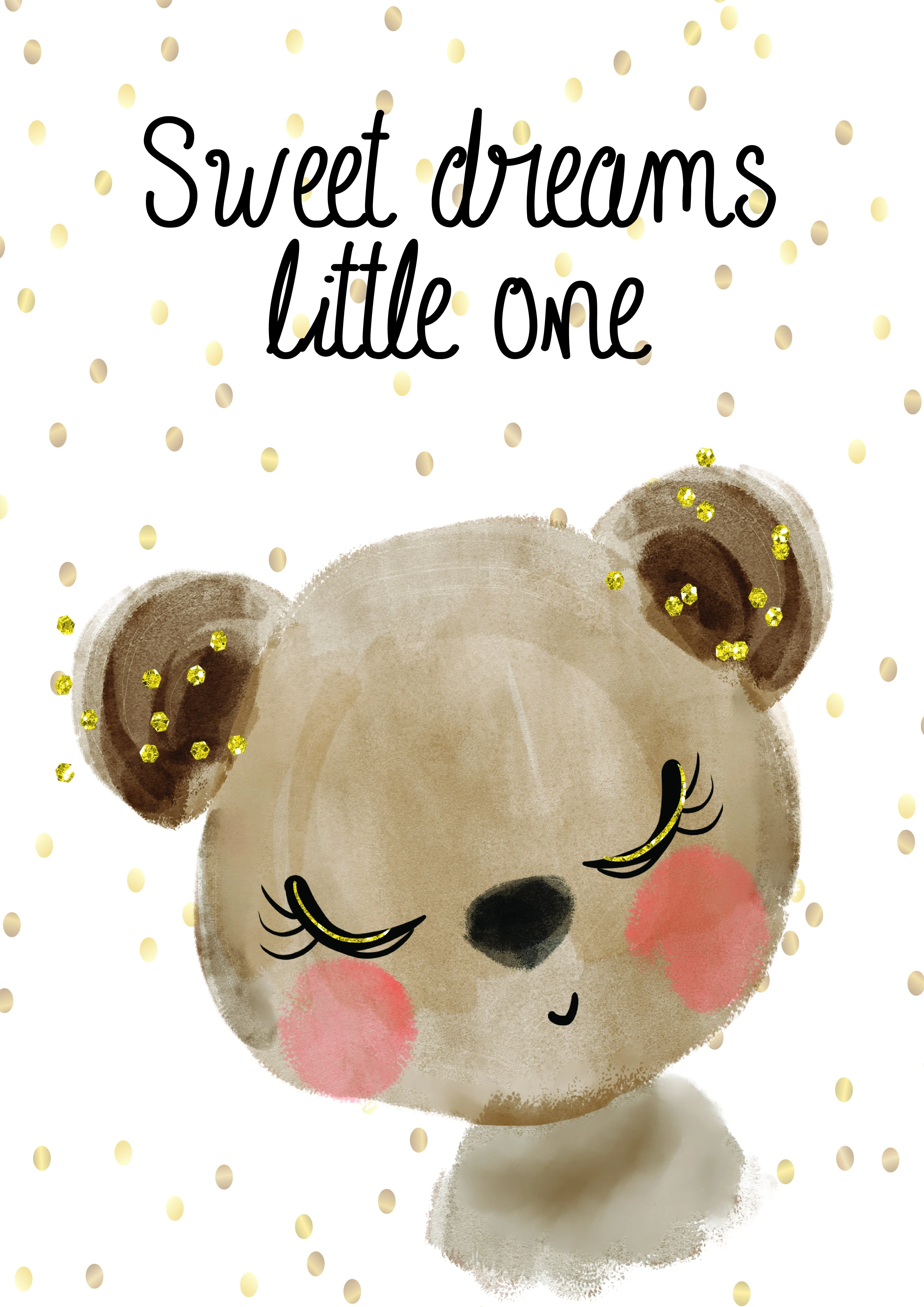Unisex: Set of 3 Dream Big Elephant - Sweet Dreams Bear - You are loved Giraffe - Image 3