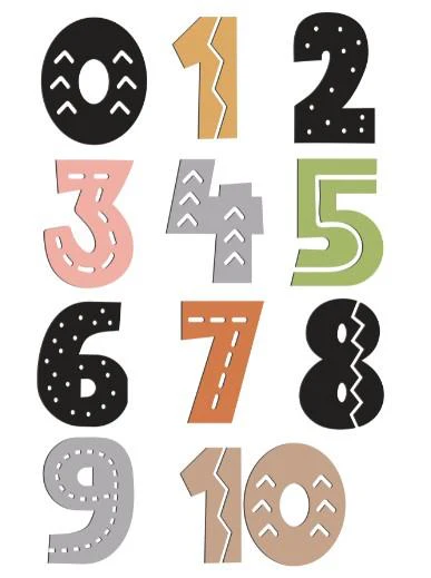 Unisex: Set of 3 - Mix Colors ABC and Numbers - Image 4