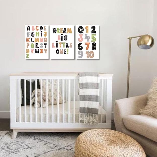 Unisex: Set of 3 - Mix Colors ABC and Numbers - Image 5