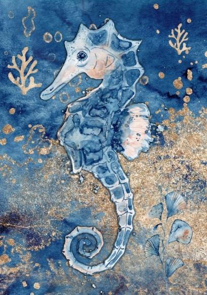 Unisex: Set of 6 - Under the sea watercolor Alphabet - Image 6