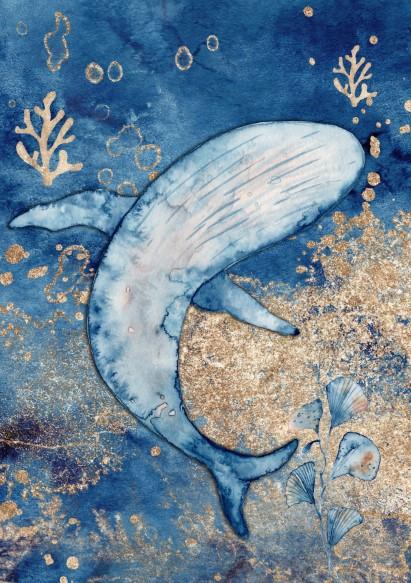 Unisex: Set of 6 - Under the sea watercolor Alphabet - Image 7
