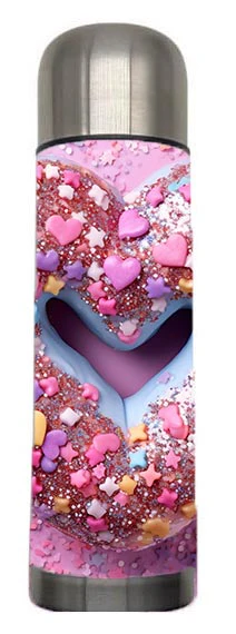 Valentine - 3D Valentine Heart Donut Design on Tumbler, Can, Flask, or Water bottle - Image 5