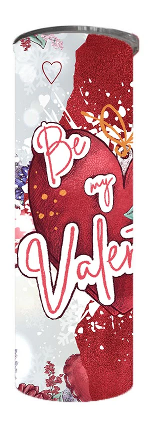 Valentine - Be my Valentine Design on Tumbler, Can, Flask, or Water bottle - Image 3