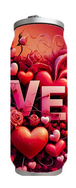 Valentine - Love Design on Tumbler, Can, Flask, or Water bottle - Image 4