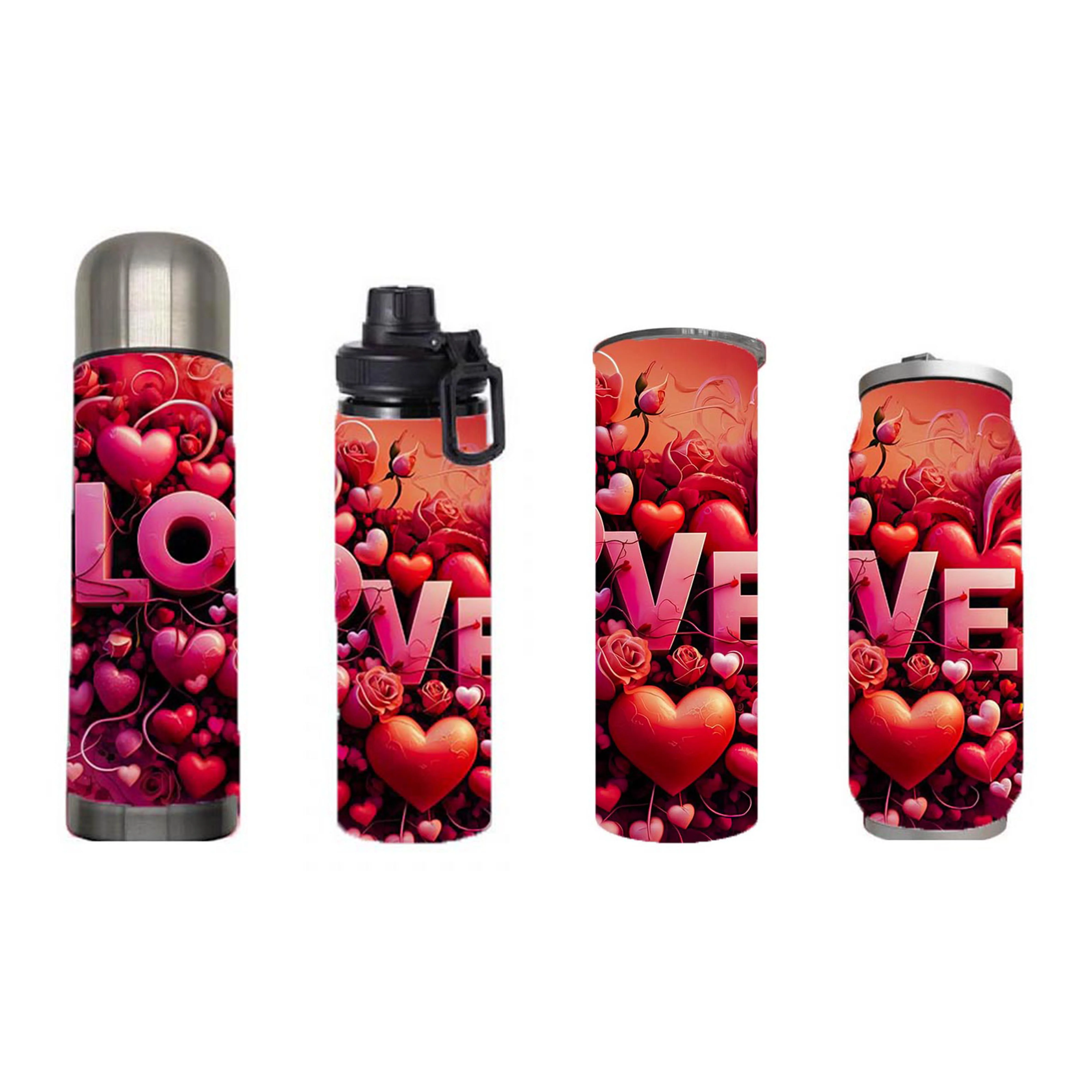 Valentine - Love Design on Tumbler, Can, Flask, or Water bottle - Image 7