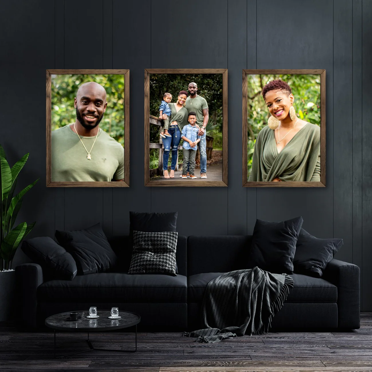 Virtual Frame Combo 3 Pc | A Sizes | (Available in Dark, Medium & Light Wood)