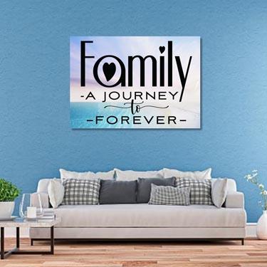 Wall Art Quote: Family a journey to forever