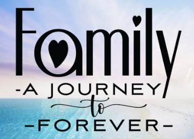 Wall Art Quote: Family a journey to forever - Image 2