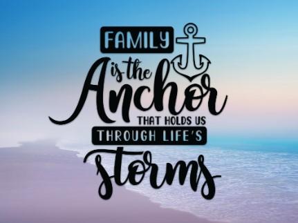 Wall Art Quote: Family is the Anchor that holds us through life's Storms - Image 2