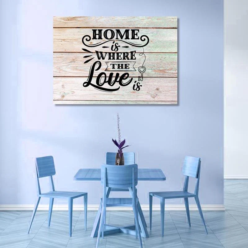 Wall Art Quote: Home is where the love is