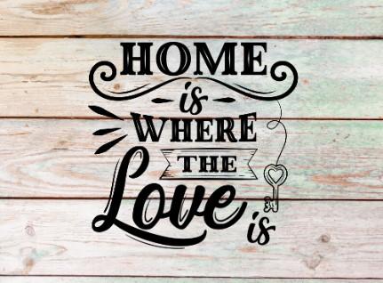 Wall Art Quote: Home is where the love is - Image 2