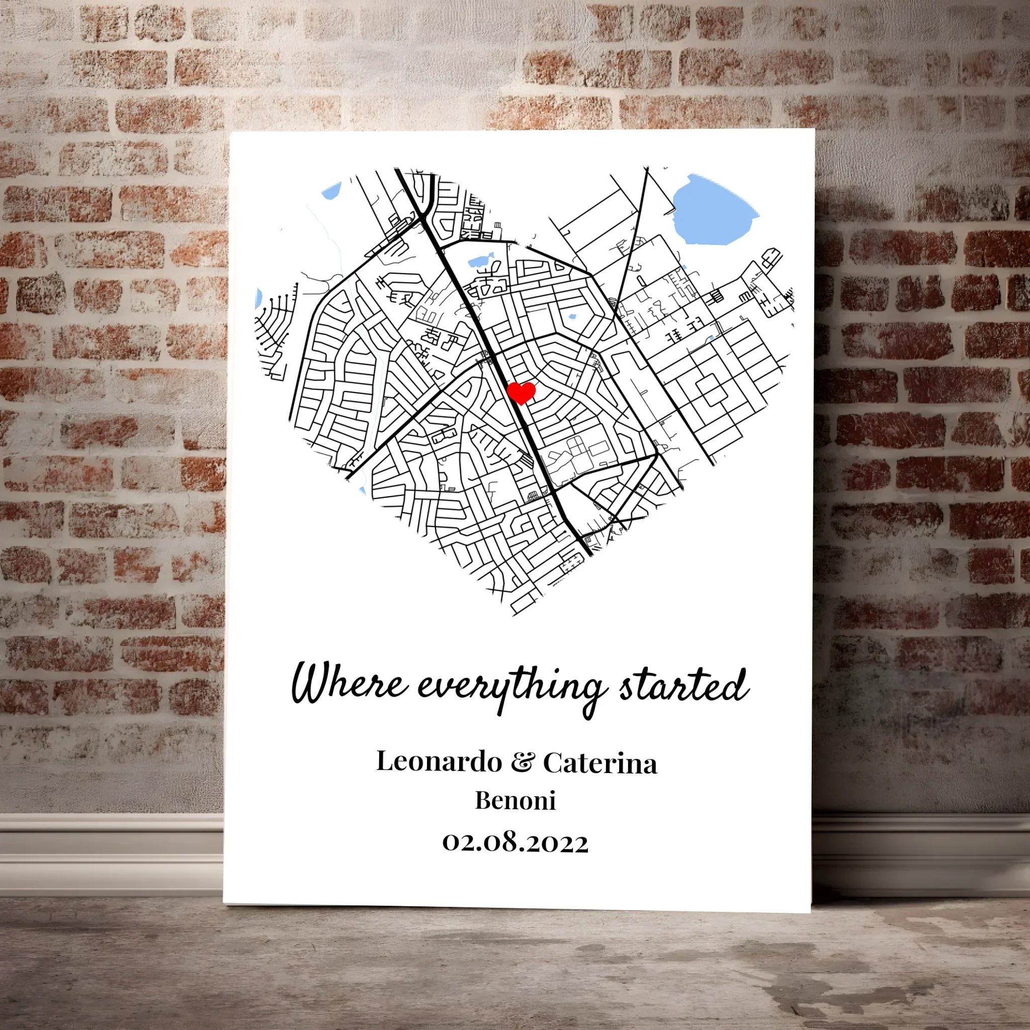 Where Everything Started | Personalized Map Canvas - Image 2