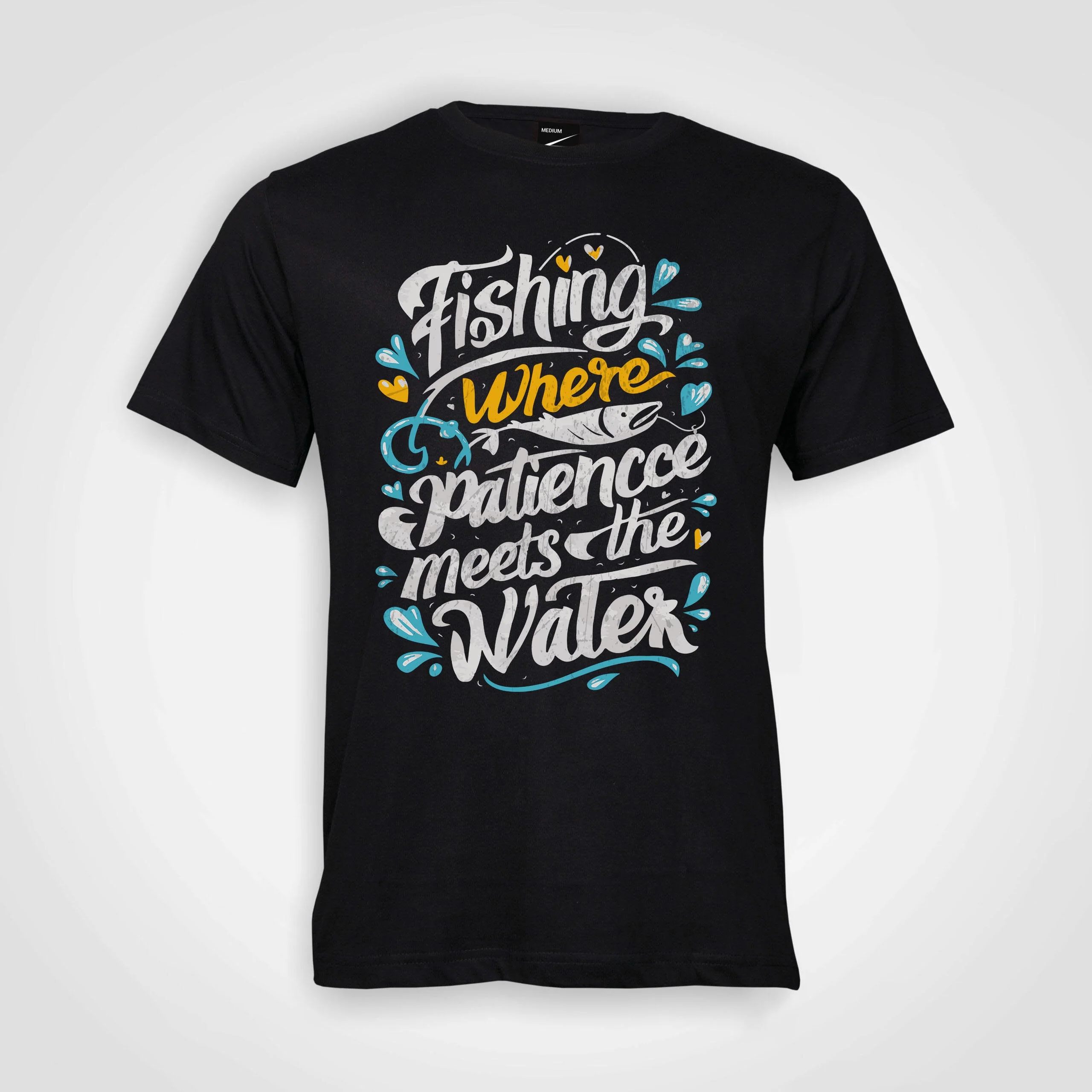 Where patience meets - Men's T-Shirt (round neck)