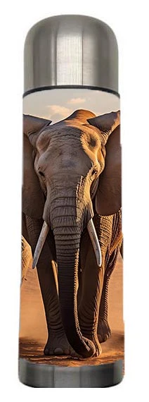 Wildlife - Group of Three Elephants Design on Tumbler, Can, Flask, or Water bottle - Image 5