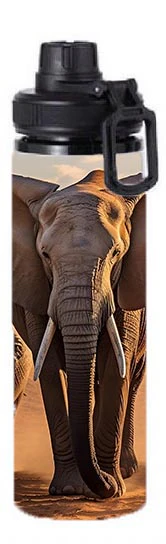 Wildlife - Group of Three Elephants Design on Tumbler, Can, Flask, or Water bottle - Image 6