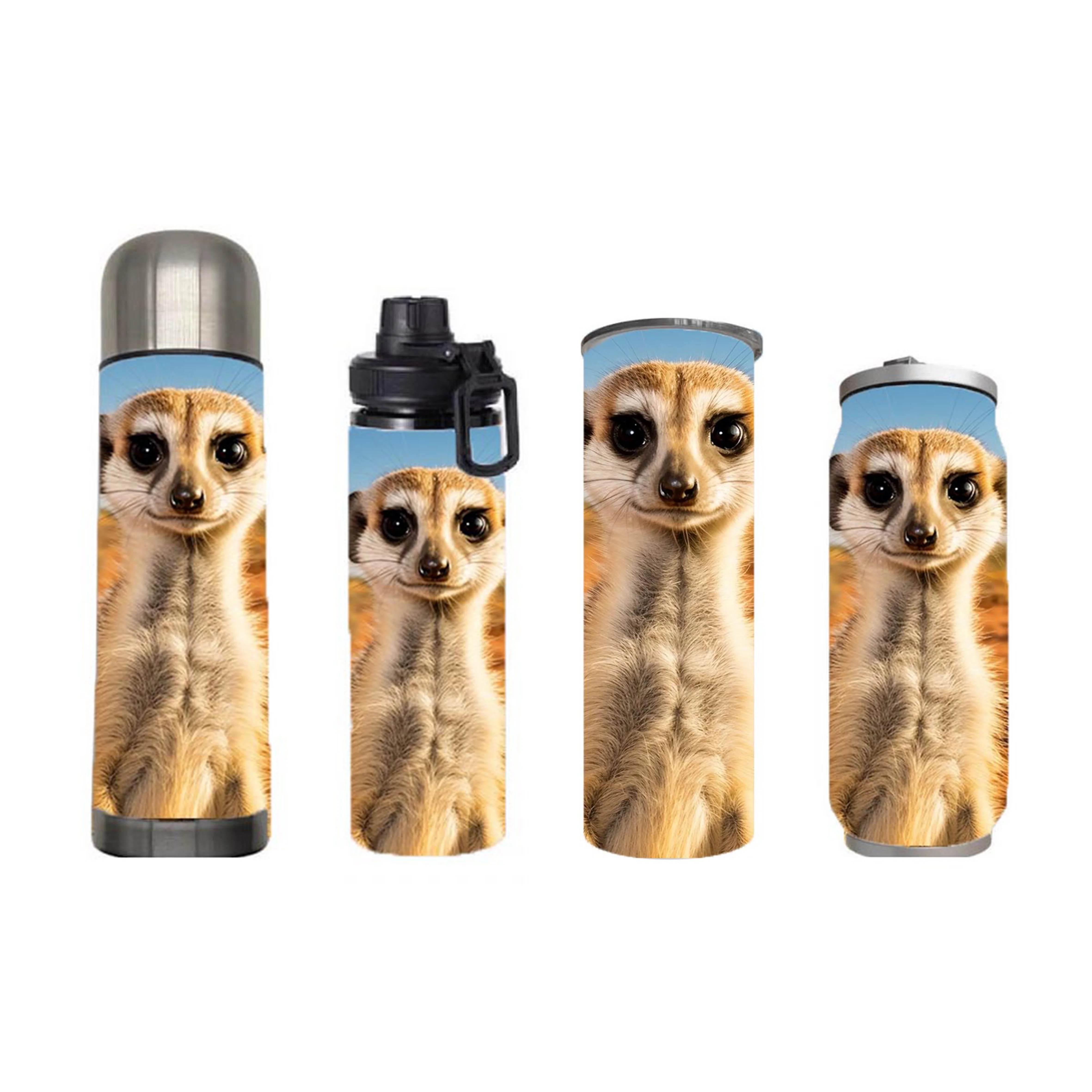 Wildlife - Suricate Design on Tumbler, Can, Flask, or Water bottle - Image 7