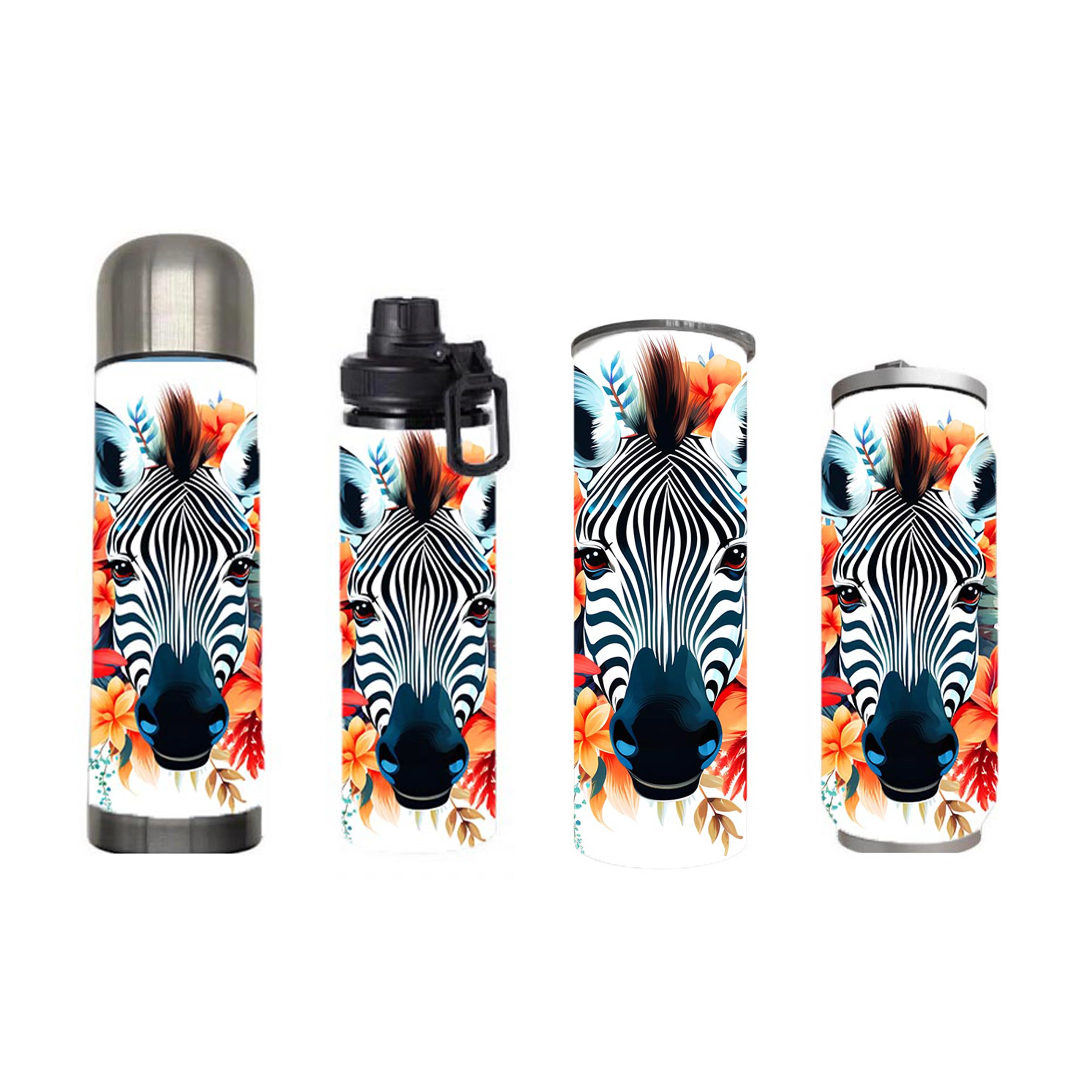 Wildlife - Zebra Design on Tumbler, Can, Flask, or Water bottle - Image 7